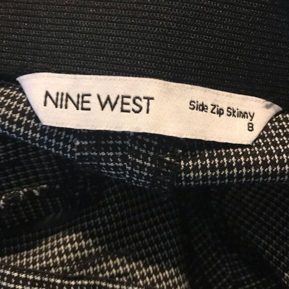 Nine West Pantsuit Women's Size 8 2-Piece Set Black Blazer & Black & White Pant - Picture 12 of 14